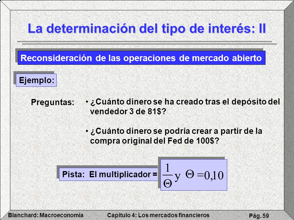 La determinación del tipo de interés: II