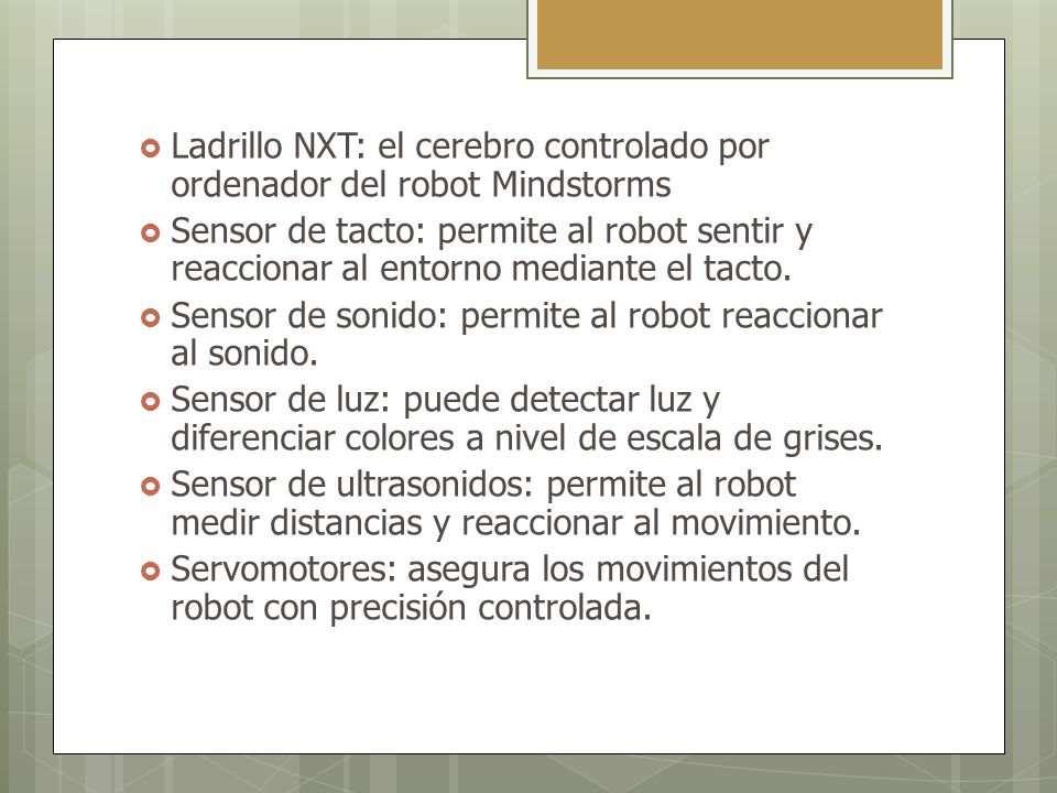 Ladrillo NXT: el cerebro controlado por ordenador del robot Mindstorms