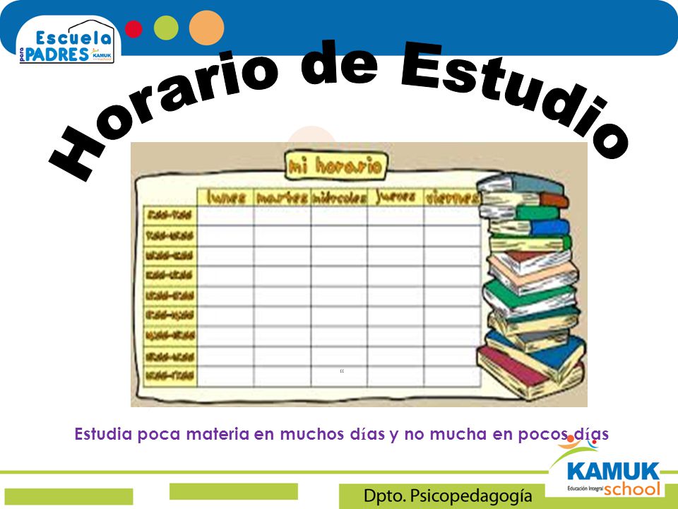 Estudia poca materia en muchos días y no mucha en pocos días
