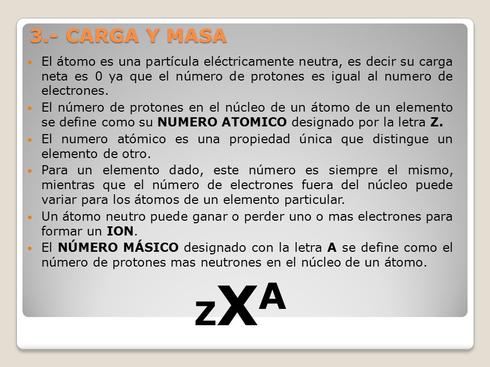 3.- CARGA Y MASA