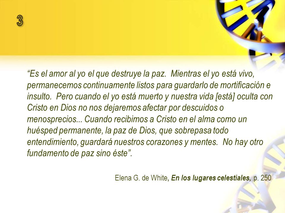 Es el amor al yo el que destruye la paz