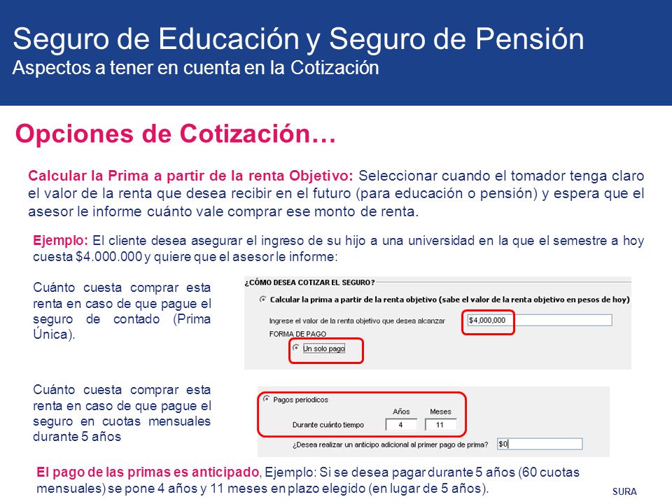 Seguro de Educación y Seguro de Pensión Aspectos a tener en cuenta en la Cotización