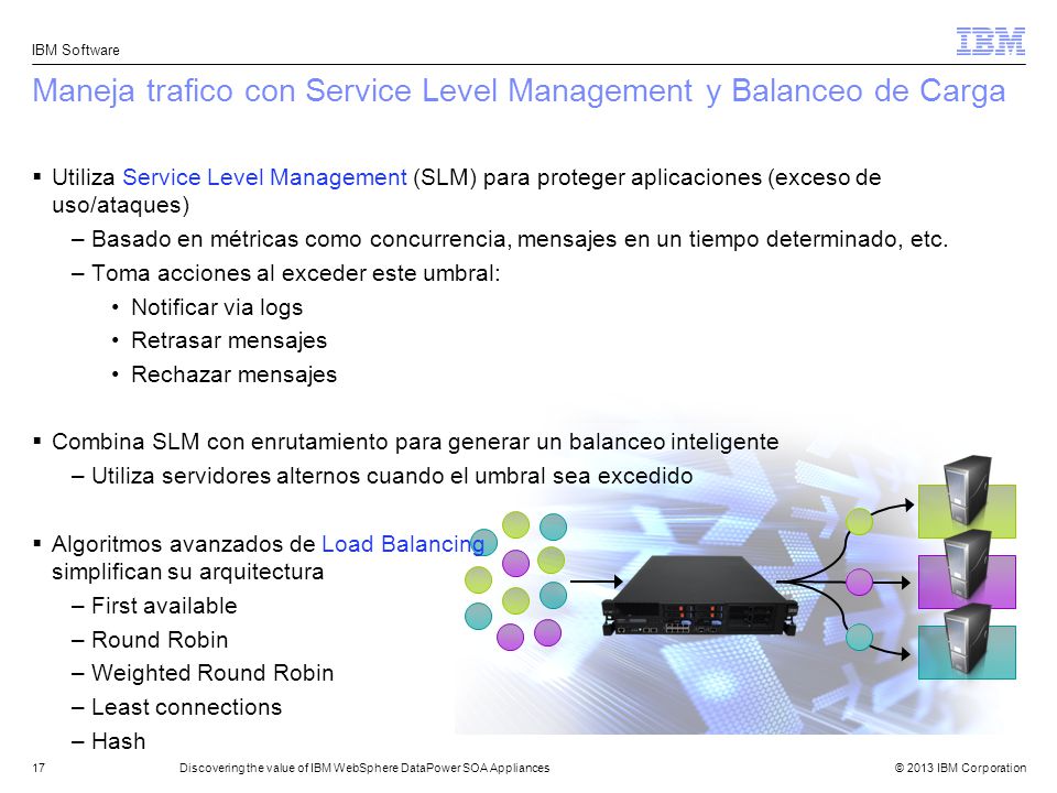 Maneja trafico con Service Level Management y Balanceo de Carga