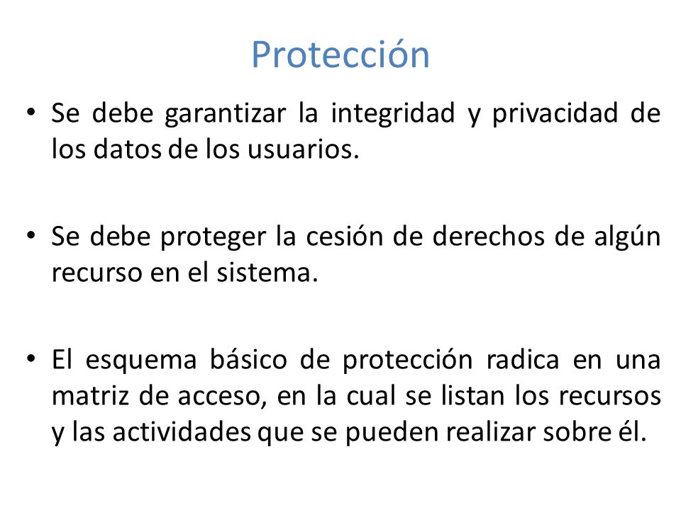 Protección Se debe garantizar la integridad y privacidad de los datos de los usuarios.