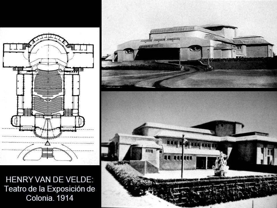HENRY VAN DE VELDE: Teatro de la Exposición de Colonia. 1914