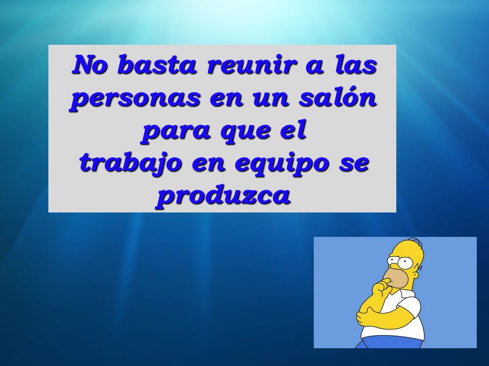 No basta reunir a las personas en un salón para que el