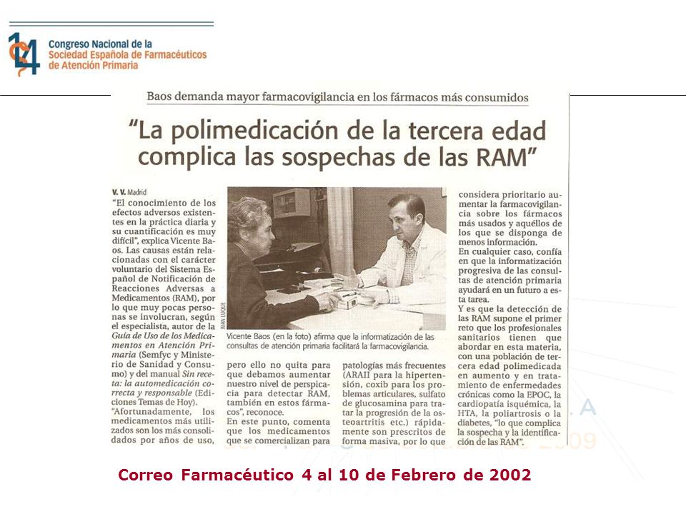 Correo Farmacéutico 4 al 10 de Febrero de 2002