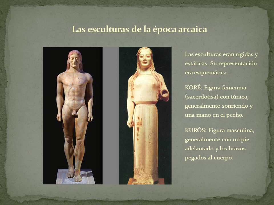 Las esculturas de la época arcaica