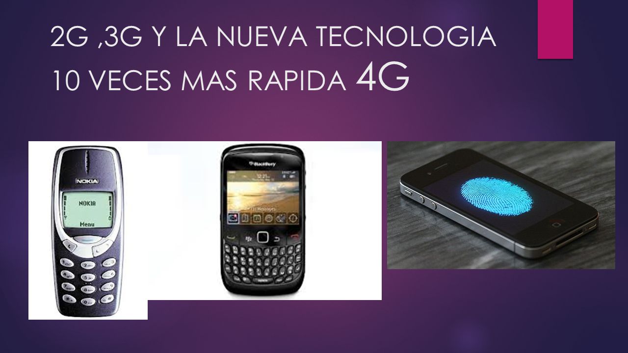 2G ,3G Y LA NUEVA TECNOLOGIA 10 VECES MAS RAPIDA 4G