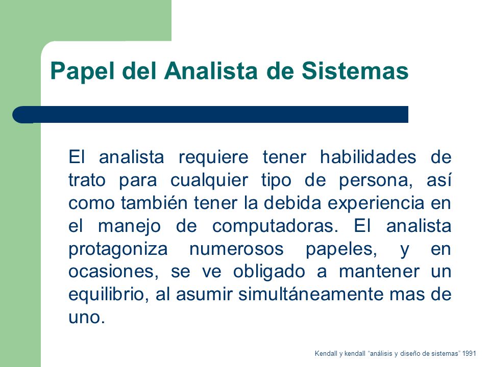 Papel del Analista de Sistemas