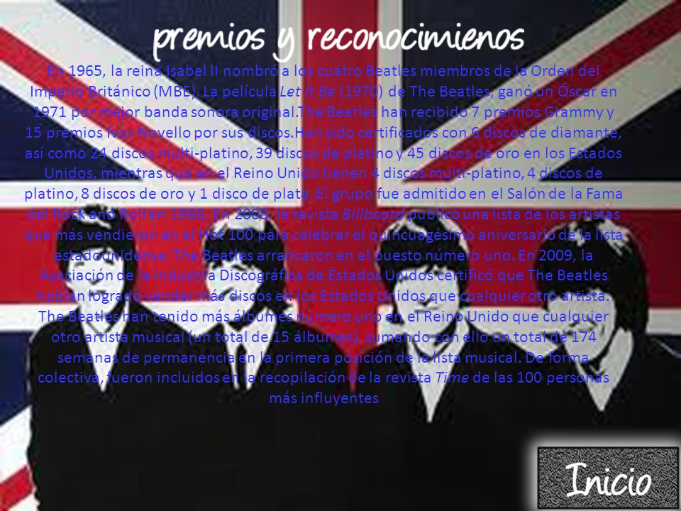 En 1965, la reina Isabel II nombró a los cuatro Beatles miembros de la Orden del Imperio Británico (MBE).