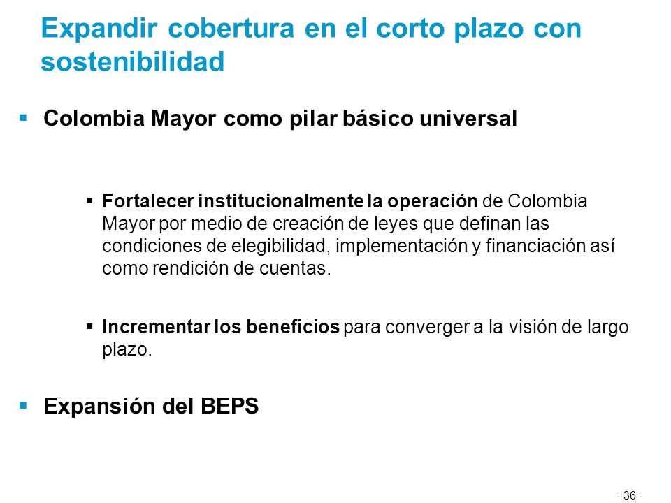Expandir cobertura en el corto plazo con sostenibilidad