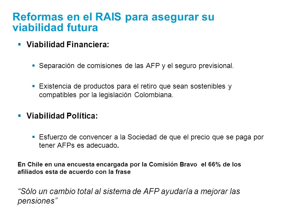 Reformas en el RAIS para asegurar su viabilidad futura