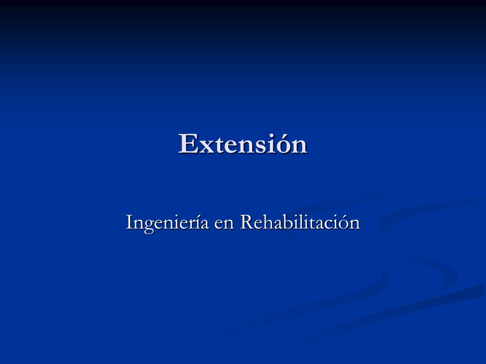 Ingeniería en Rehabilitación