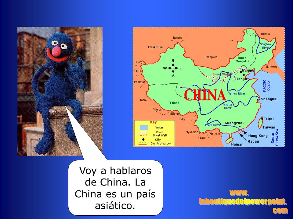 Voy a hablaros de China. La China es un país asiático.