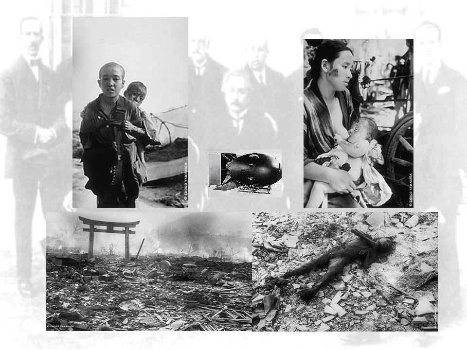 abcdf) y en Nagasaki adelantando la capitulación japonesa y el fin de la II Guerra Mundial