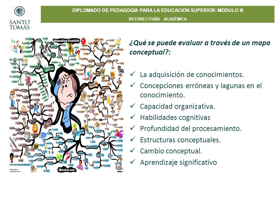 ¿Qué se puede evaluar a través de un mapa conceptual :