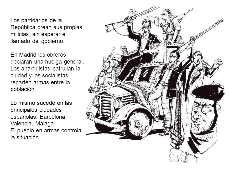 Los partidarios de la República crean sus propias milicias, sin esperar el llamado del gobierno.