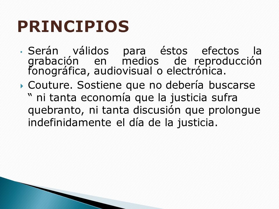 PRINCIPIOS Serán válidos para éstos efectos la grabación en medios de reproducción fonográfica, audiovisual o electrónica.