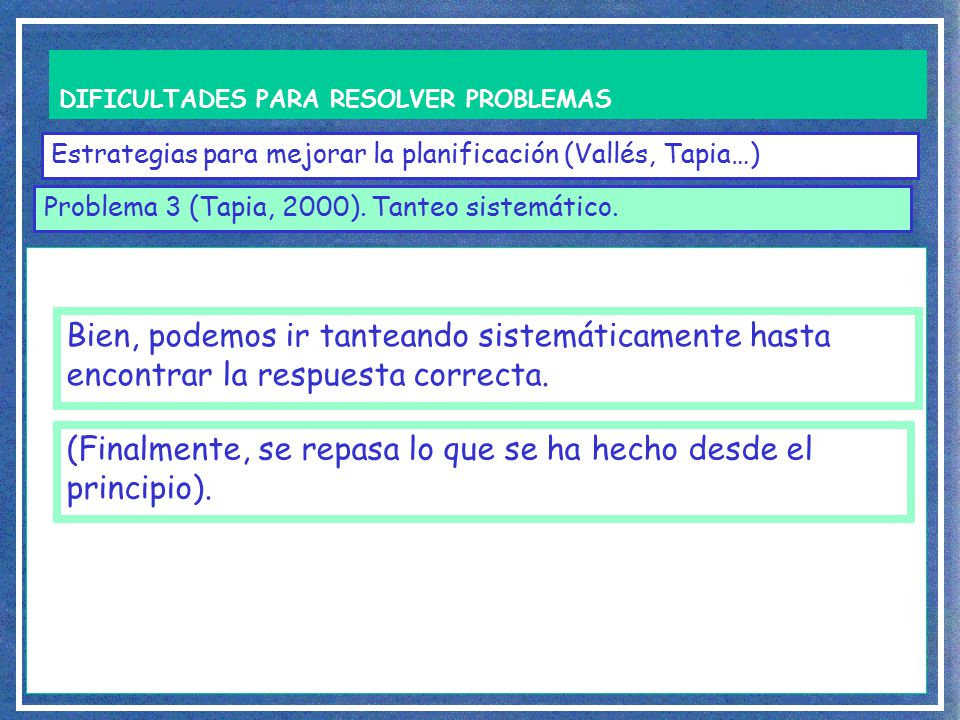 (Finalmente, se repasa lo que se ha hecho desde el principio).