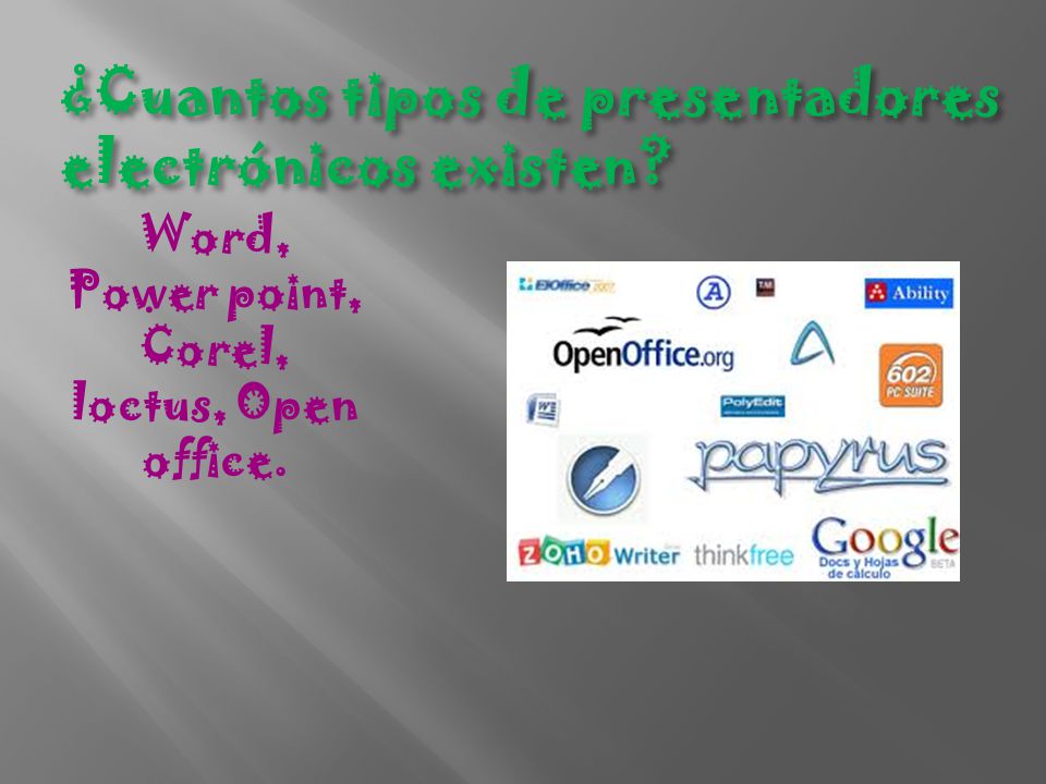 ¿Cuantos tipos de presentadores electrónicos existen