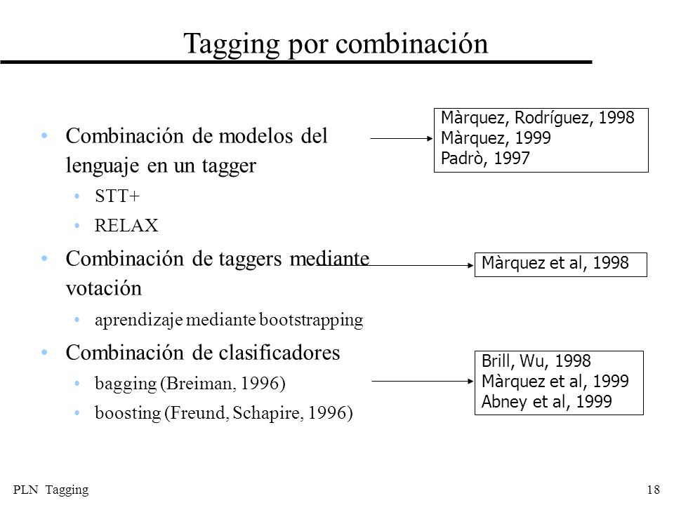 Tagging por combinación