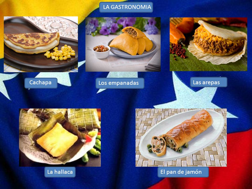 LA GASTRONOMIA Cachapa Los empanadas Las arepas La hallaca El pan de jamón
