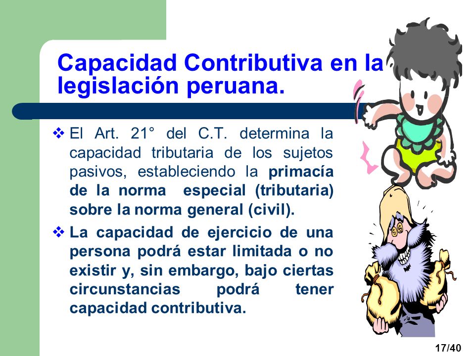 Capacidad Contributiva en la legislación peruana.