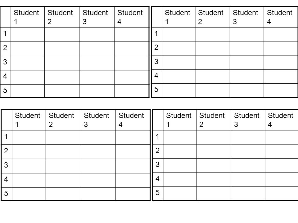 Student 1 Student 2. Student 3. Student Student 1. Student 2. Student 3.