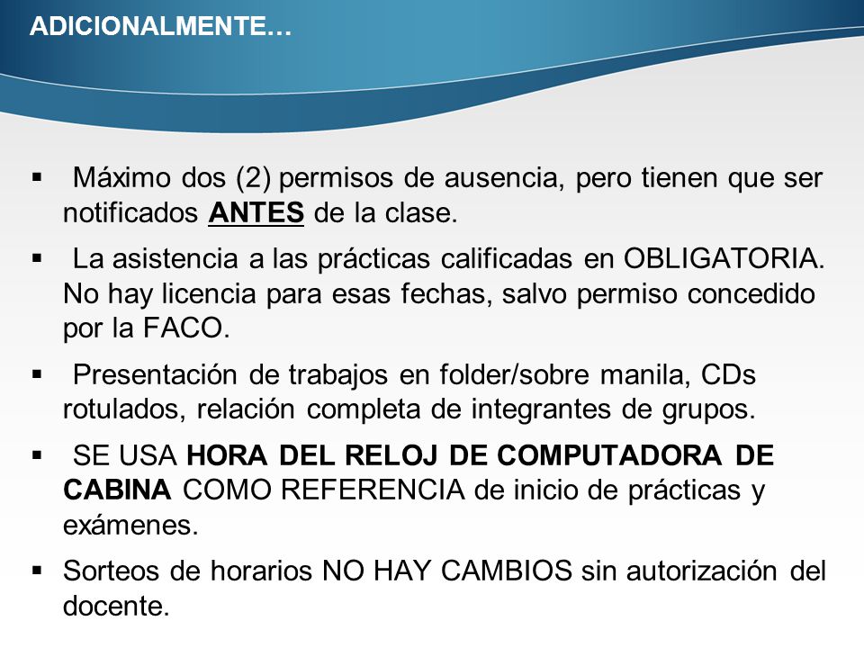 Sorteos de horarios NO HAY CAMBIOS sin autorización del docente.
