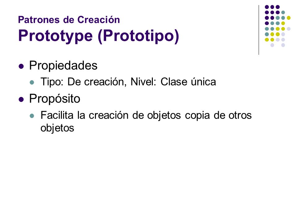 Patrones de Creación Prototype (Prototipo)