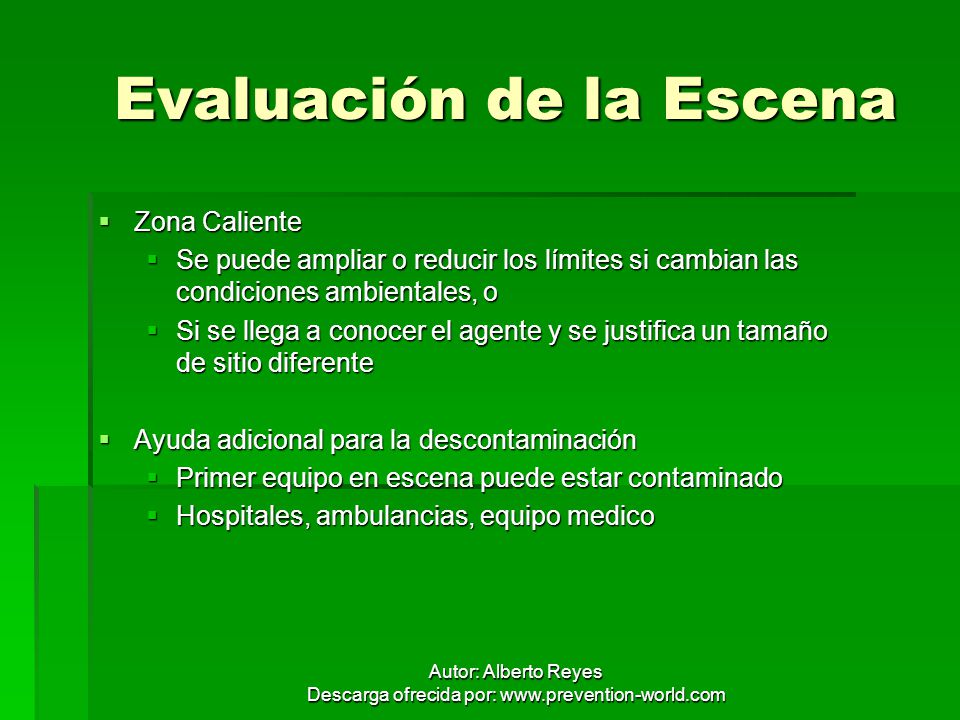 Evaluación de la Escena