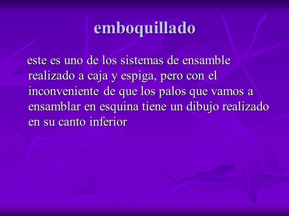 emboquillado
