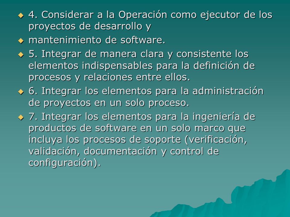 4. Considerar a la Operación como ejecutor de los proyectos de desarrollo y
