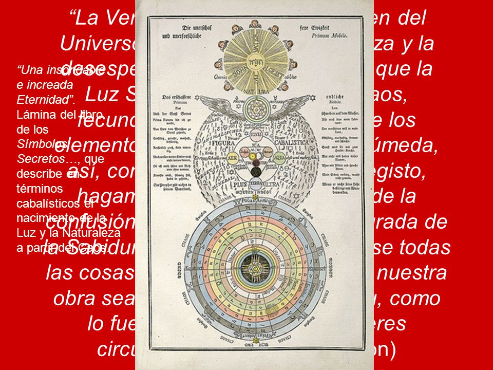 Una insondable e increada. Eternidad . Lámina del libro. de los. Símbolos. Secretos…, que. describe en.