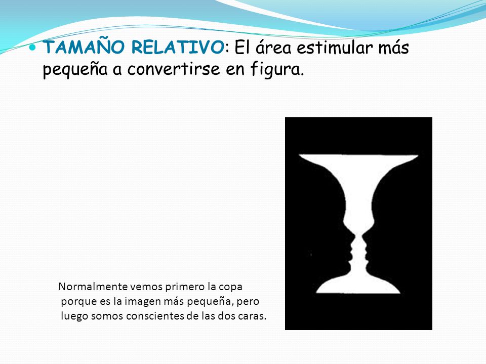 TAMAÑO RELATIVO: El área estimular más pequeña a convertirse en figura.