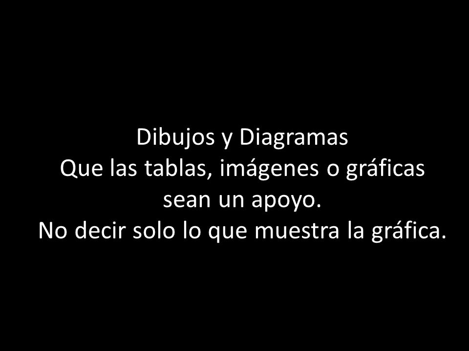 Dibujos y Diagramas Que las tablas, imágenes o gráficas sean un apoyo