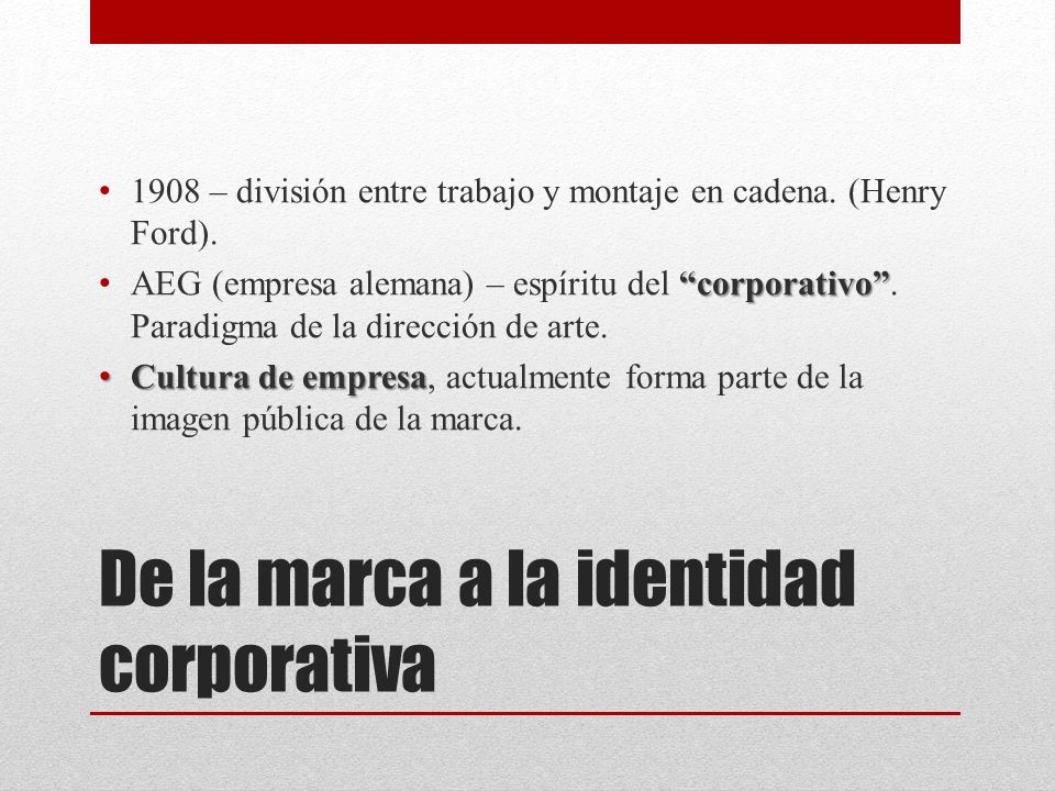 De la marca a la identidad corporativa