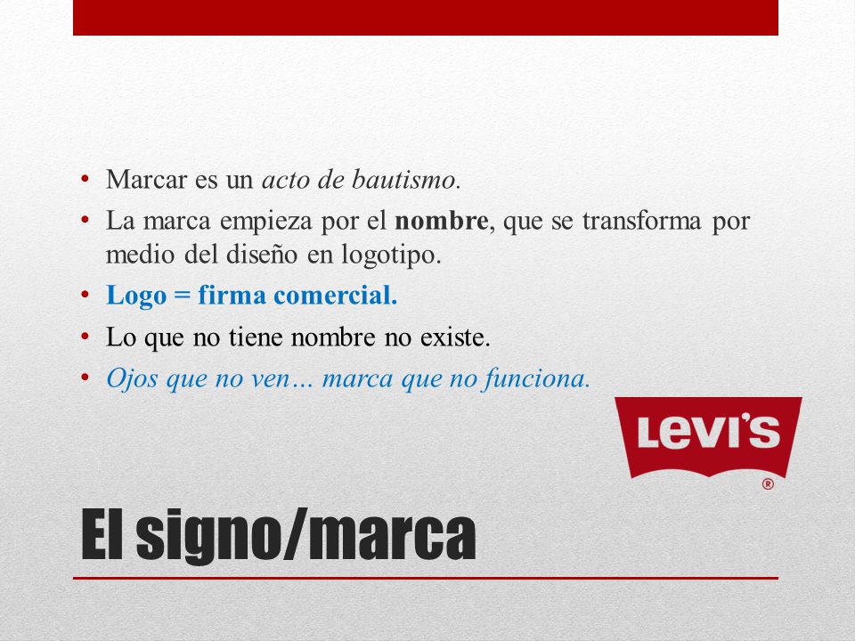 El signo/marca Marcar es un acto de bautismo.