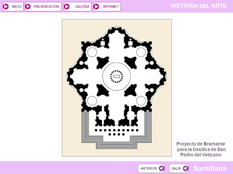 Proyecto de Bramante para la basílica de San Pedro del Vaticano