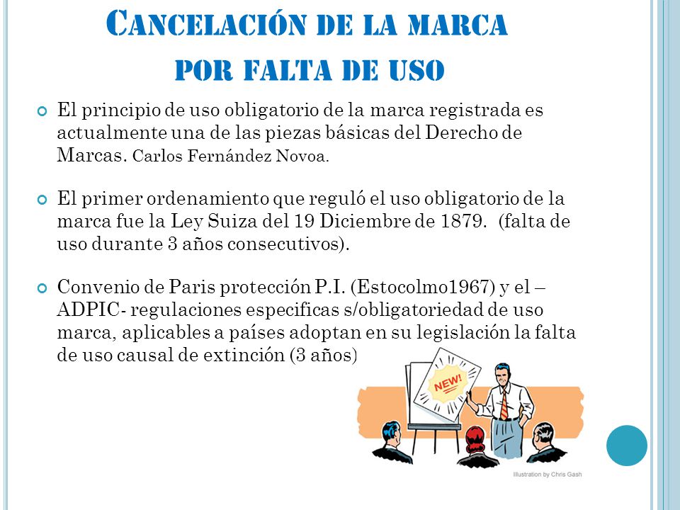 Cancelación de la marca por falta de uso