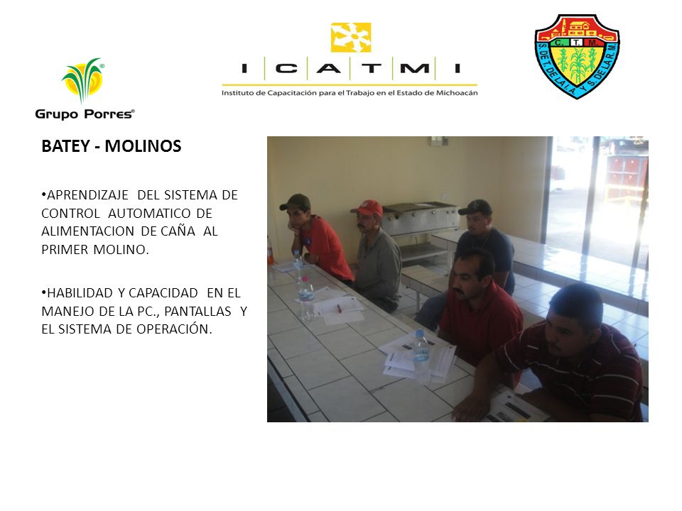 BATEY - MOLINOS APRENDIZAJE DEL SISTEMA DE CONTROL AUTOMATICO DE ALIMENTACION DE CAÑA AL PRIMER MOLINO.