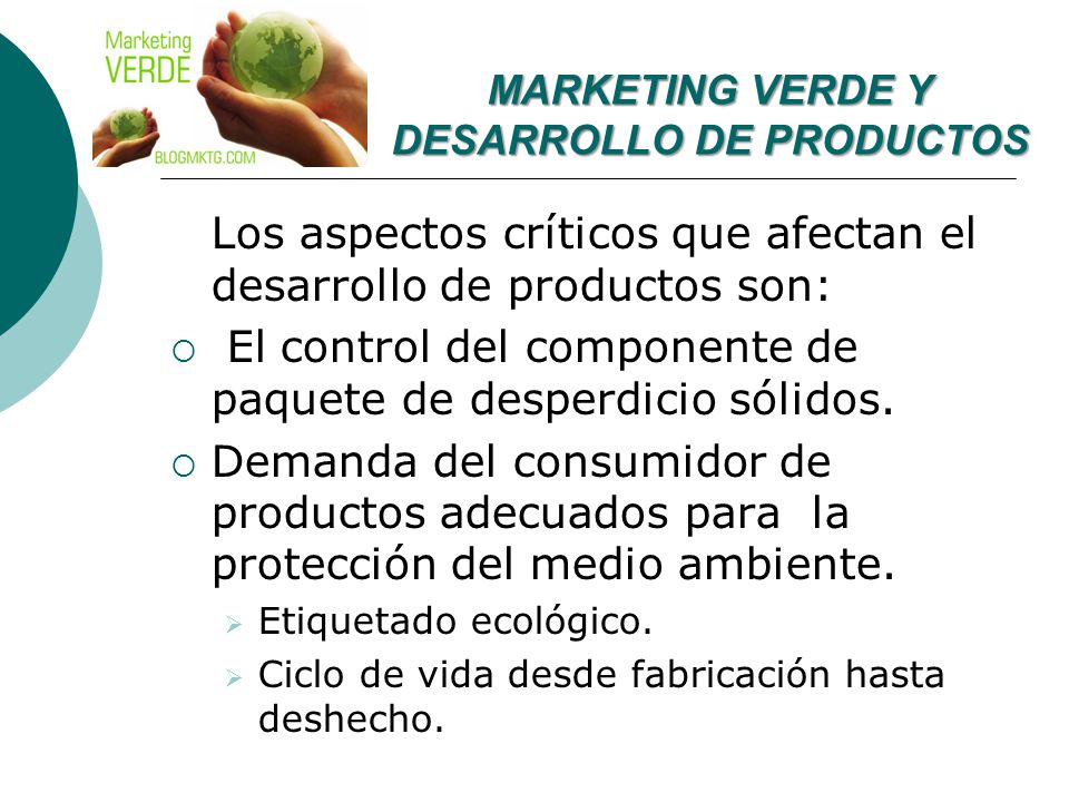 MARKETING VERDE Y DESARROLLO DE PRODUCTOS