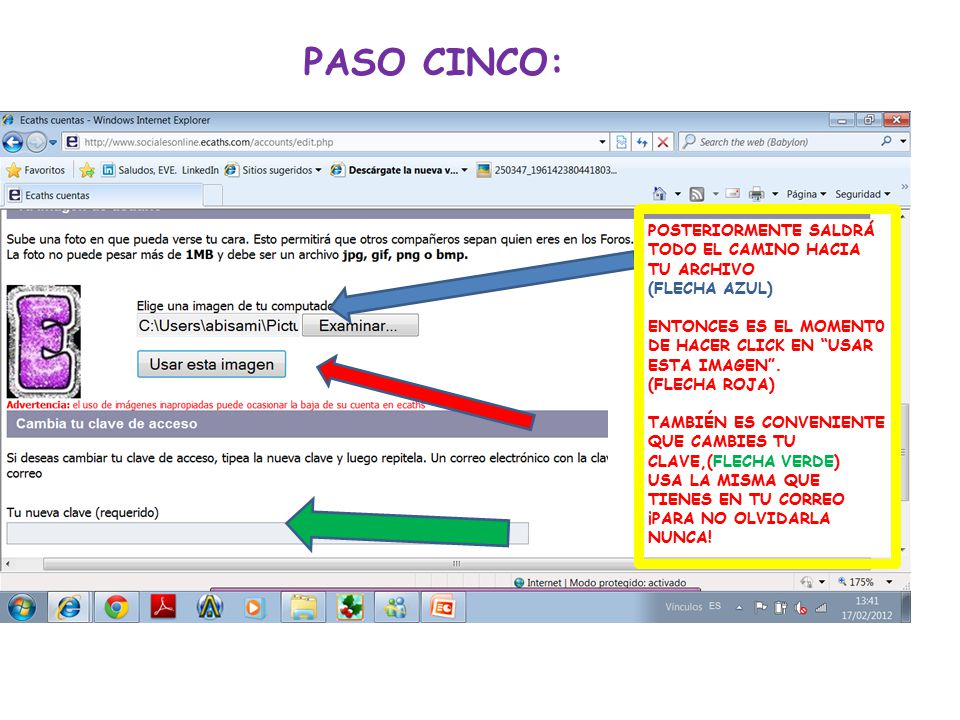 PASO CINCO: POSTERIORMENTE SALDRÁ TODO EL CAMINO HACIA TU ARCHIVO