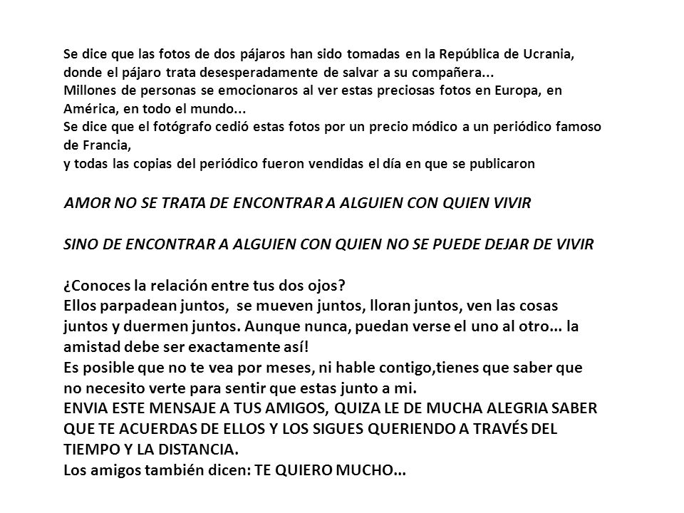 AMOR NO SE TRATA DE ENCONTRAR A ALGUIEN CON QUIEN VIVIR