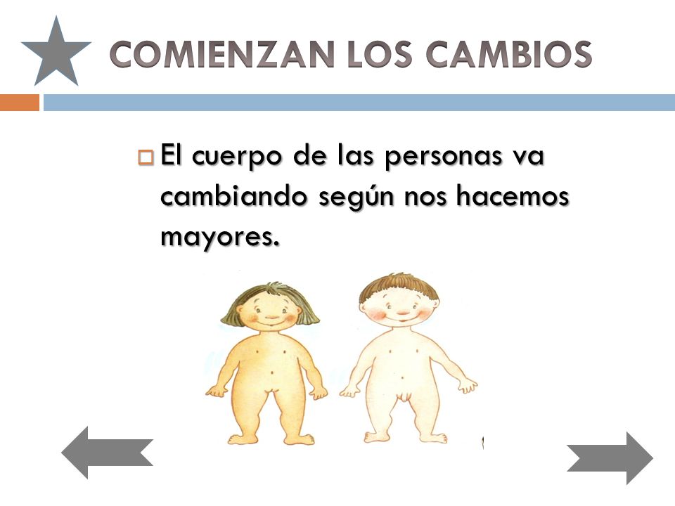 COMIENZAN LOS CAMBIOS El cuerpo de las personas va cambiando según nos hacemos mayores.