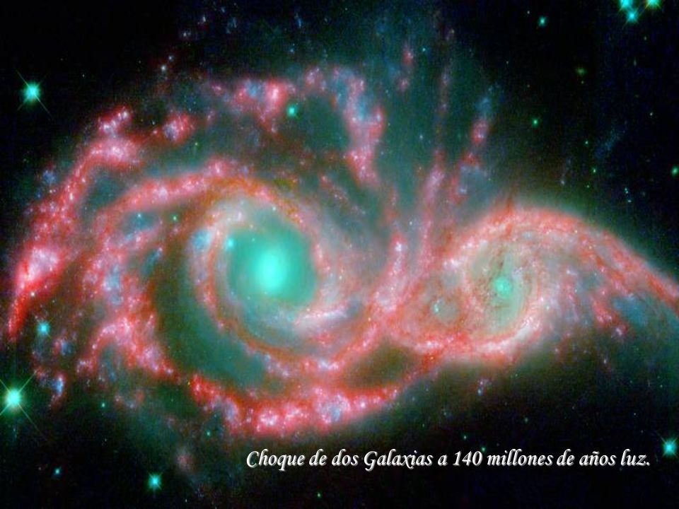 Choque de dos Galaxias a 140 millones de años luz.