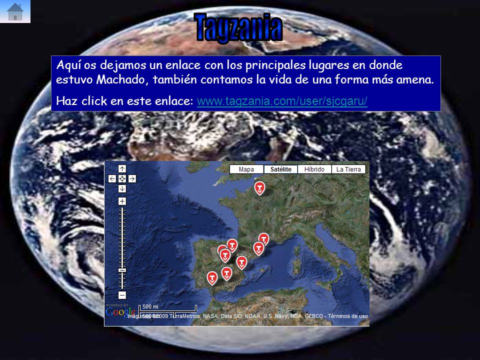 Tagzania Aquí os dejamos un enlace con los principales lugares en donde estuvo Machado, también contamos la vida de una forma más amena.
