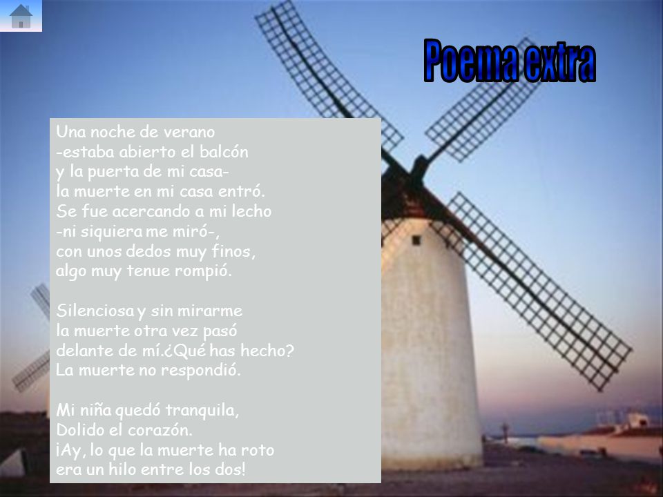 Poema extra Una noche de verano -estaba abierto el balcón y la puerta de mi casa-
