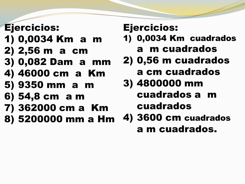 0,56 m cuadrados a cm cuadrados mm cuadrados a m cuadrados